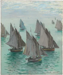 Bateaux de Pêche, Mer Calme, 1868
