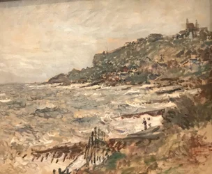 French: Falaise de Sainte-Adresse, temps gris