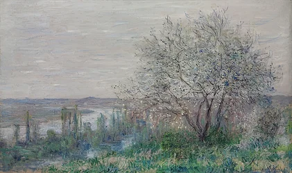 Ambiance printanière à Vétheuil. 1880