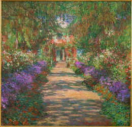 Jardin à Giverny (peinture sur toile)