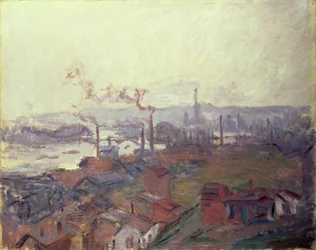 Vue générale de Rouen depuis la rive Sainte-Catherine