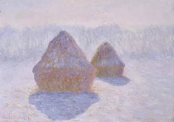 Meules de foin (Effet de neige et de soleil)