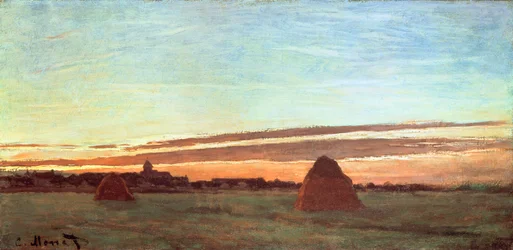 Meules de foin à Chailly, 1865