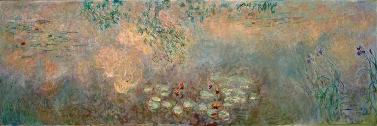 Le bassin aux nymphéas avec iris