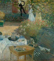 Le dejeuner dans le jardin de Monet a Argenteuil