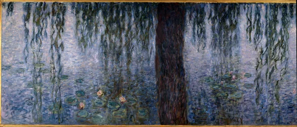 Les Nymphéas ; matin clair avec saules (partie gauche du triptyque) par Claude Monet. Musée de l