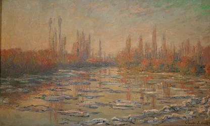 Les glacons ou debacle sur la Seine (oil on canvas)