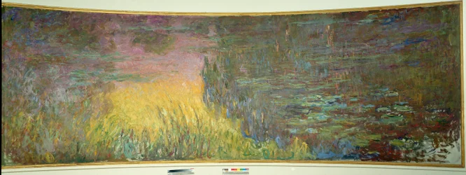 Les Nymphéas, soleil couchant, 1914-1926. Diptyque de 2 x 3 m chaque partie. Paris. Musée de l