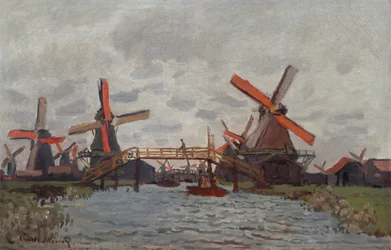 Moulins à Westzijderveld près de Zaandam, 1871