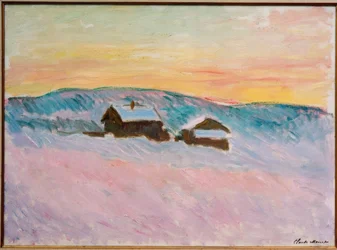 Paysage de Norvège, Les maisons bleues