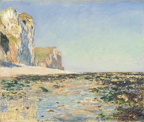 Le bord de mer et les falaises de Pourville au petit matin