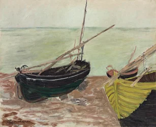 Étude de bateaux sur la plage d