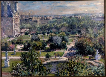 Vue sur les jardins des Tuileries à Paris
