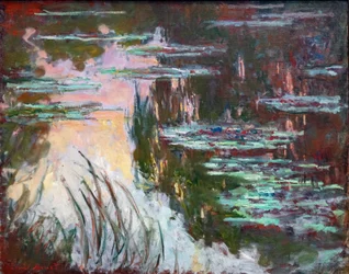 Nymphéas, soleil couchant