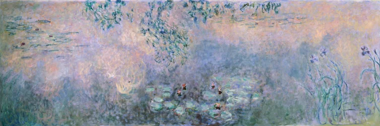 Nymphéas (Le bassin aux nymphéas avec iris)