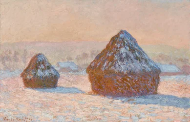Meules, Effet de Neige, Le Matin (Wheatstacks, Snow Effect, Morning)