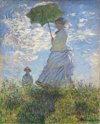 Femme avec une ombrelle - Madame Monet et son fils