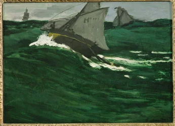 vague verte (peinture sur toile)