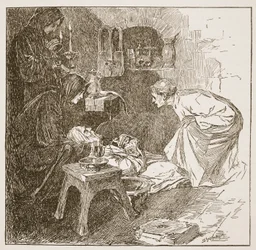 Mort de Bède, illustration de 