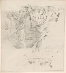 Falaises avec une cascade à Tivoli