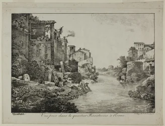 Vue du quartier Trastevere, Rome