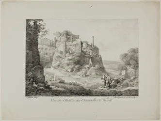 Vue de la route de Cascatelles à Tivoli