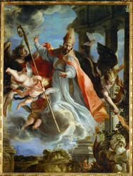 Le triomphe de saint Augustin (peinture sur toile)