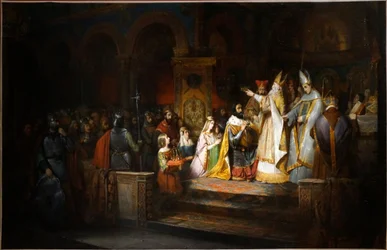 Charlemagne est couronné roi d