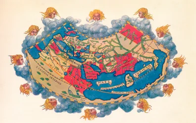 Carte du monde de Ptolémée, vers 150 apr. J.-C., 1912