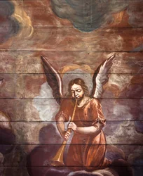 Locquirec (Finistère) / Saint-Jacques church, painted vault panelling (photo)