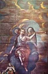 Locquirec (Finistère) / Saint-Jacques church, painted vault panelling (photo)