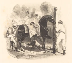 Cheval avant la course