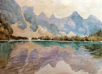 Lac Moraine (2), 2015 (aquarelle)
