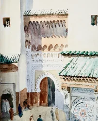 Place Nejjarine, Fès, 2000 (aquarelle)