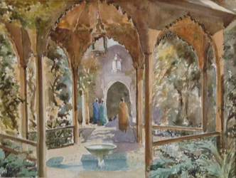 Riyad, Dar Si Said, Marrakech, 2000 (aquarelle)