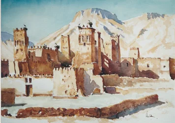 Tamdakht, matin, 2000 (aquarelle)