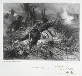 Guerre franco-prussienne 1870-1871 : Tireurs français. D