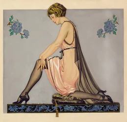 Illustration pour la brochure de la société Holeproof Hosiery, 1922