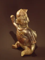 Vase à figure cornue
