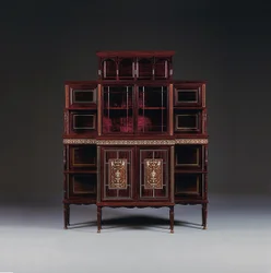 Cabinet plaqué de bois de rose incrusté d