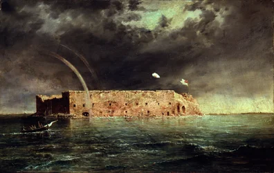 Vue de Fort Sumter, Caroline du Sud, 1863