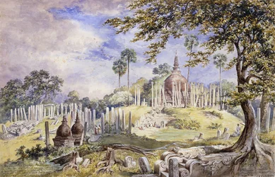 Le Dagoba de Thuparama à Anuradhapura, Sri Lanka