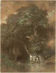 Baigneurs près d