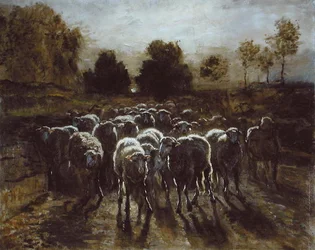 Troupeau de moutons, ou Le retour du troupeau