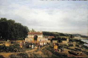 Entrée du Village de Sèvres, 1834