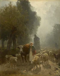 Aller au marché par un matin brumeux, 1851