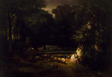 Les baigneurs (Clairière dans la forêt)