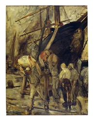 Déchargement du navire