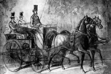 Un dandy conduisant, 19ème siècle