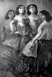 Quatre filles, 19ème siècle, 1930